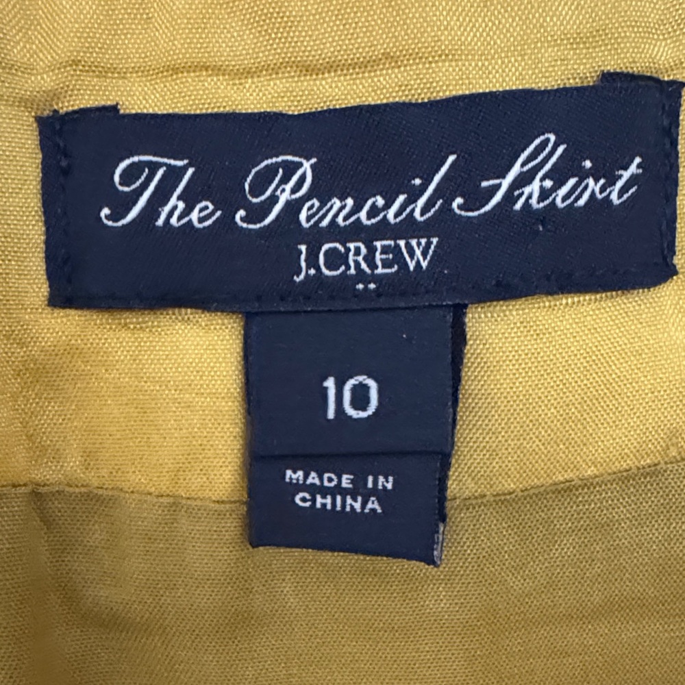 J. Crew Bright Yellow Pencil Skirt - Picture 2 of 4